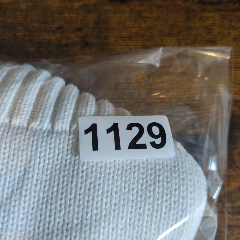 Quince Organic Cotton Shaker Stitch Crewneck Sweater Ivory White Medium - Picture 8 of 8